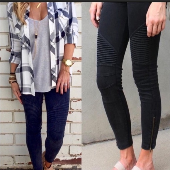 New Mix Pants - ONE LEFT! New Mix Moto black leggings